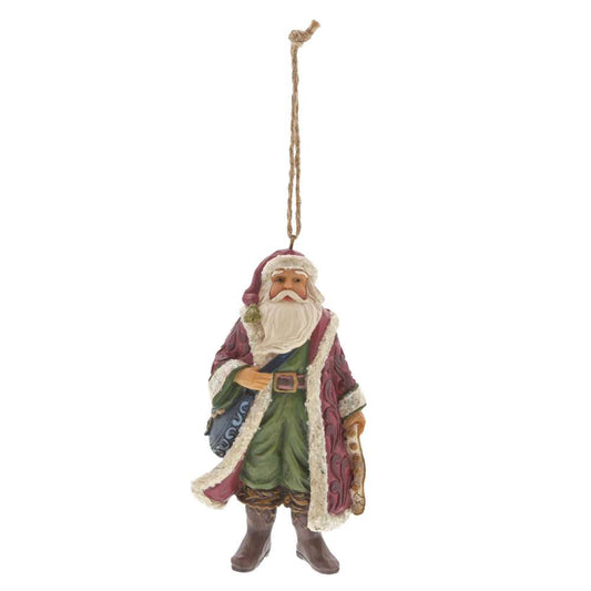 Jim Shore Victorian Santa with Satchel (Hanging ornament) 6001432