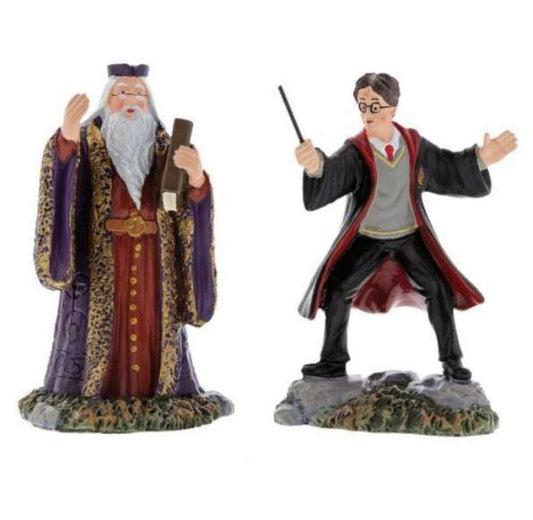 A fabolous decoration to buy in UK - Harry and The Headmaster Figurine 6002314 Department56 Harry Potter Village