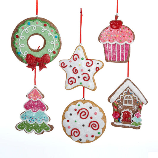 Kurt S. Adler NYC D1189 Claydough Gingersnap Ornament 6 Assorted
