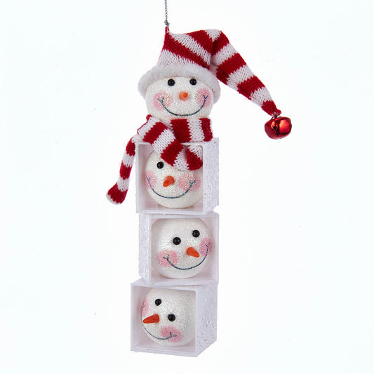 Kurt S. Adler NYC H9602 Snowman Head Block Ornament