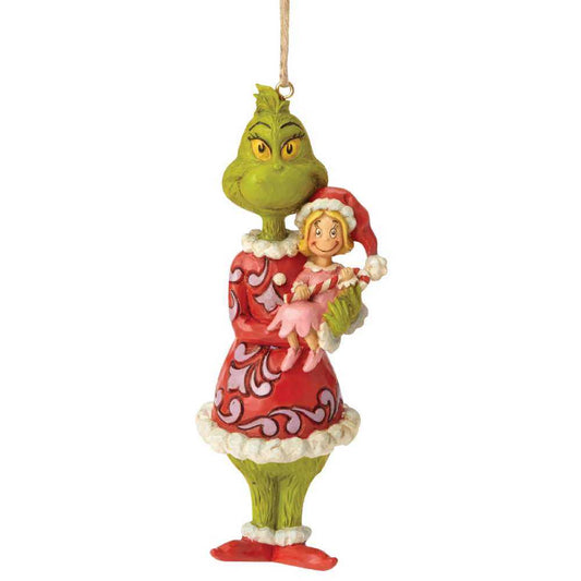 Jim Shore 6002072 Grinch Holding Cindy Lou (Hanging Ornament)