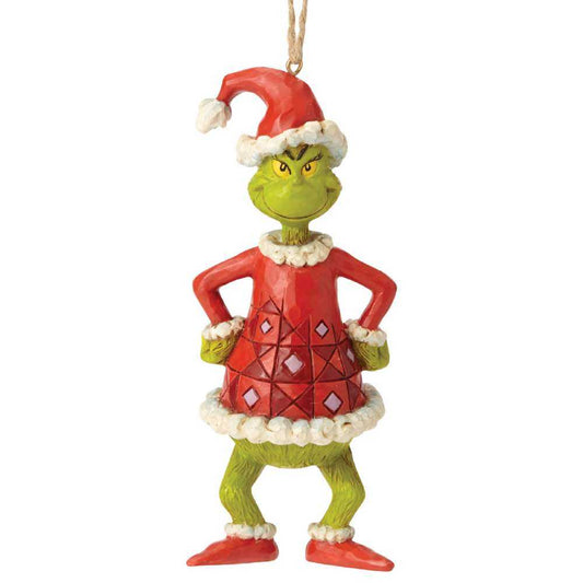 Jim Shore 6002074 Grinch Dressed as Santa (Hanging Ornament)