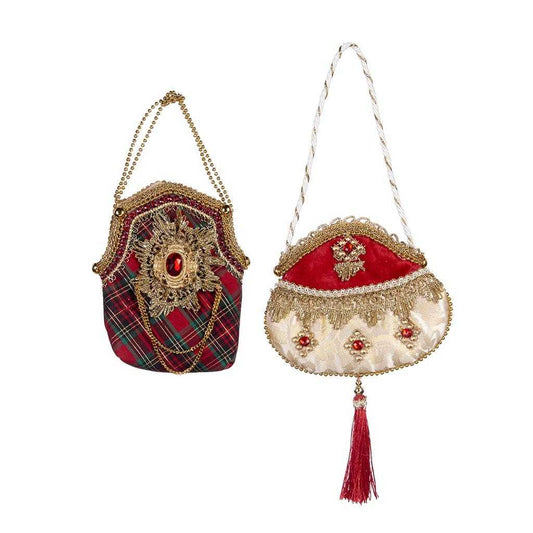 A fabolous decoration to buy in UK - Katherine's Collection Purse Ornaments 2 Assorted KC BR 17-917544