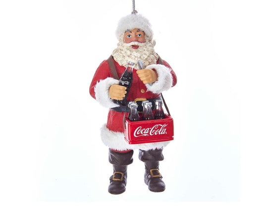 Kurt Adler Santa Opening Coke Bottle Ornament CC9183