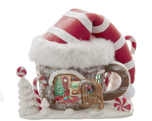 Kurt Adler GBJ0017 Claydough Elf Hat Led House