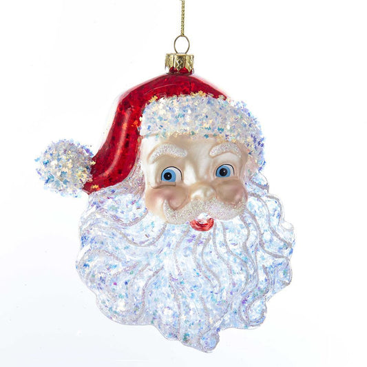 Kurt Adler NYC T2290 Glass Santa Head Ornament