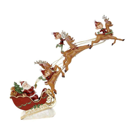 Shop now in UK Goodwill Belgium Santa Sleigh With Elves and Deer D 48080