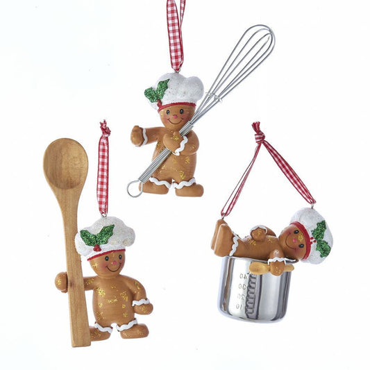 Shop now in UK Kurt Adler NYC H5548 Gingerbread Boy Utensil Ornaments, 3 Assorted 