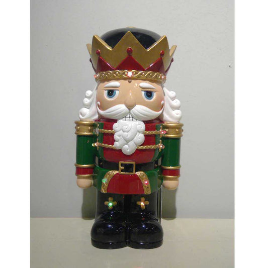 Shop now in UK Nutcracker small poly Red and Green-Battery-LED 185522