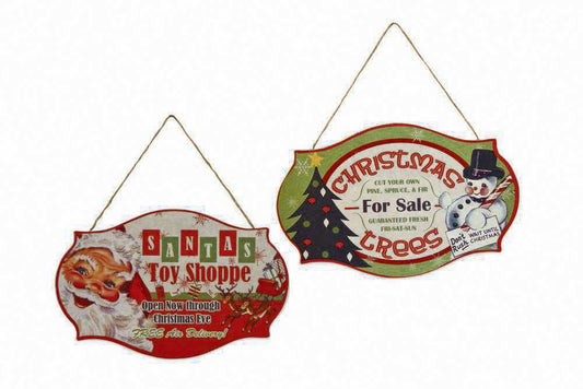 Shop now in UK RL7343 Bethany Lowe Retro Christmas Sign ornament