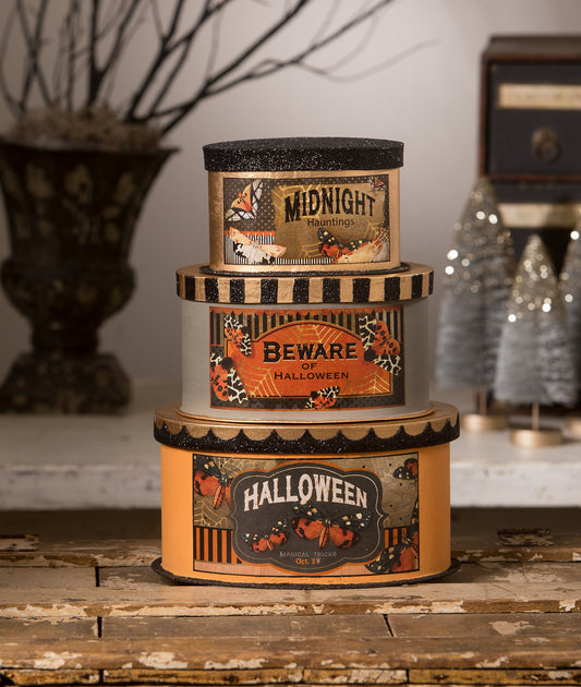 Halloween Moth Boxes S3 TL2353  Bethany Lowe