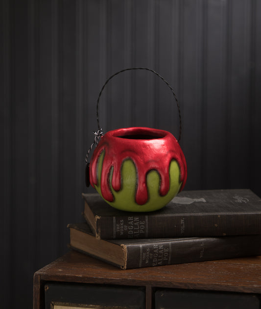 Small Green Apple With Red Poison Bucket LA1393  Bethany Lowe