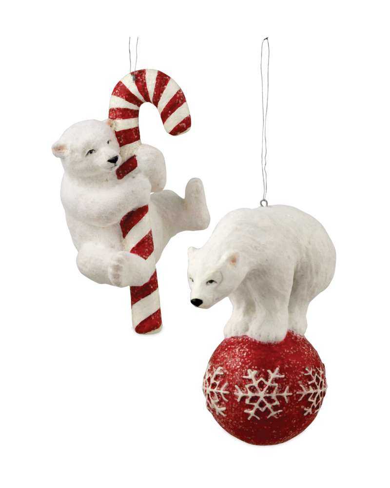 A fabolous decoration to buy in UK - TD5062 Bethany Lowe  Polar Bear Fun Ornament 2 Assorted