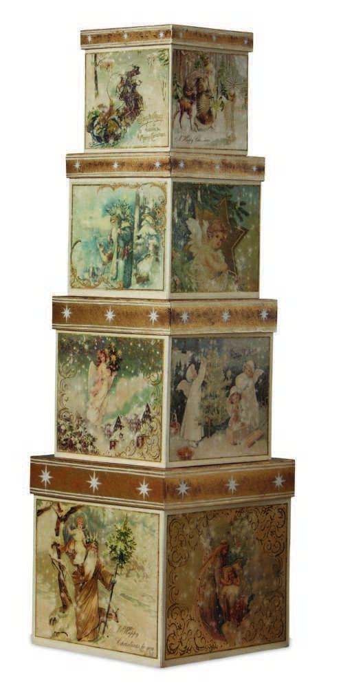 A fabolous decoration to buy in UK - TP6194 Bethany Lowe  A Peaceful Xmas Nest Box Set of 4