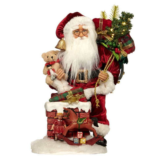 For sale in UK Goodwill Belgium Led Lit Fabric Santa Climbing Chimney