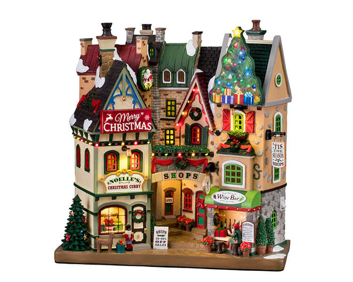 Lemax The Christmas Cubby #85387 - Lighted Village Building With Inside Scene, 6ft Cord