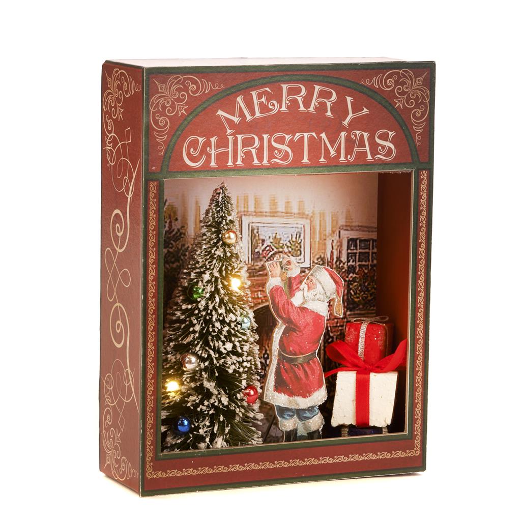 For sale in UK Led Light Santa/Tree Diorama Box Y 62405 – North Pole ...