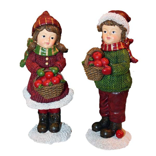 Shop now in UK Willow Brooks Secret Christmas Red and green boy and girl w/berries 2 assorted WB1189 North Pole Christmas Shop London
