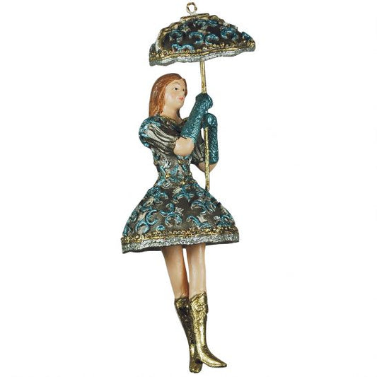 Shop now in UK North Pole Alice in Wonderland ornament with umbrella