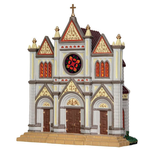 Shop now in UK Lemax French Cathedral, B/O Led 25403 Lemax Caddington Village