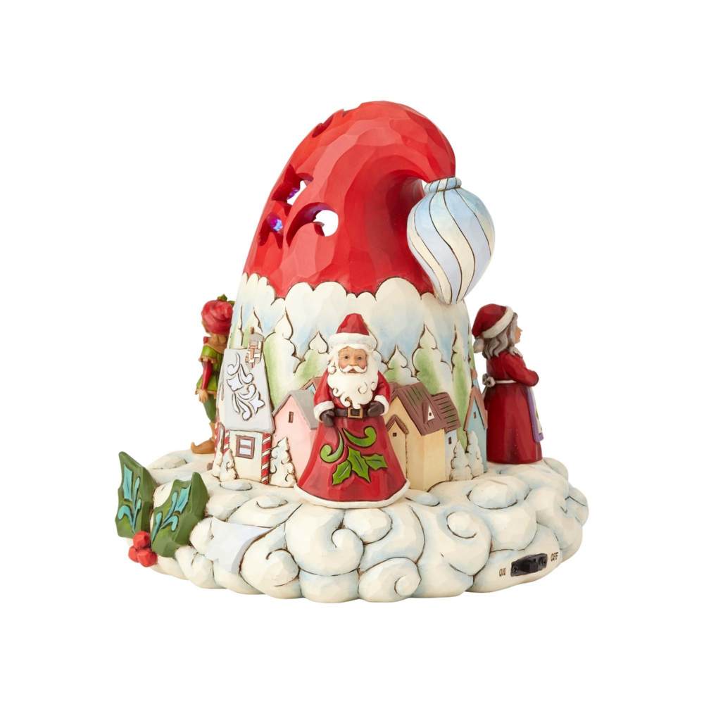 Shop now in UK Jim Shore Hats Off to Christmas Magic (Lighted Santa Hat) 4060107