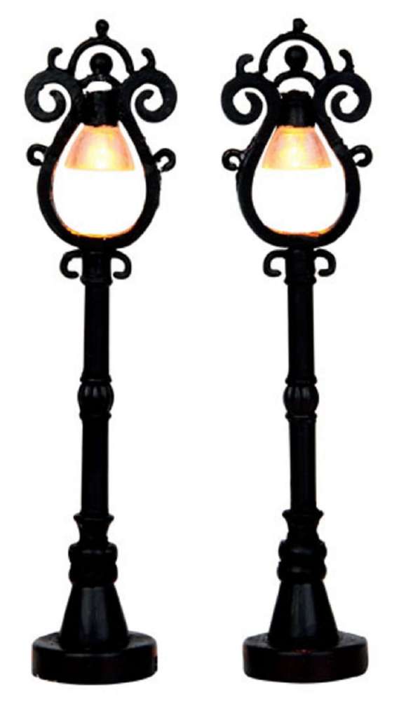 Shop now in UK Lemax Parisian Street Lamp Set Of 2 44757 Lemax Light Accessories