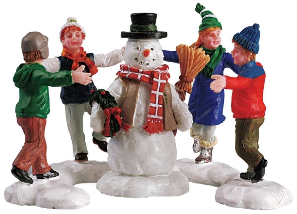 Shop now in UK Lemax Ring Around The Snowman Set Of 3 52112 Lemax Figurines