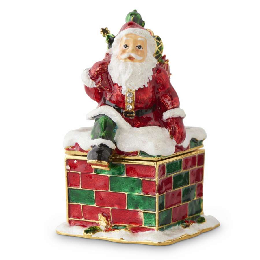 Shop now in UK K&K Interiors 53167A - Santa Claus Hinged Jewelry Box