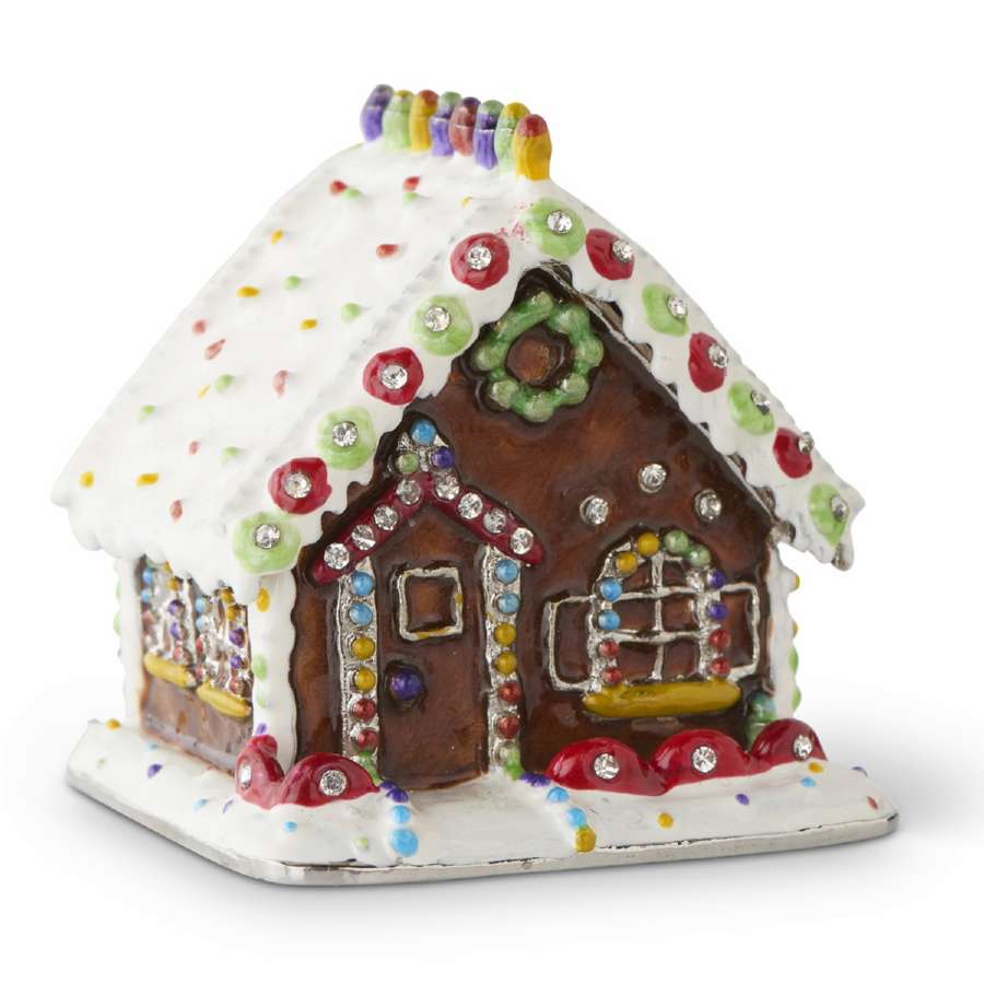 Shop now in UK K&K Interiors 53169A - Gingerbread Hinged Jewelry Box