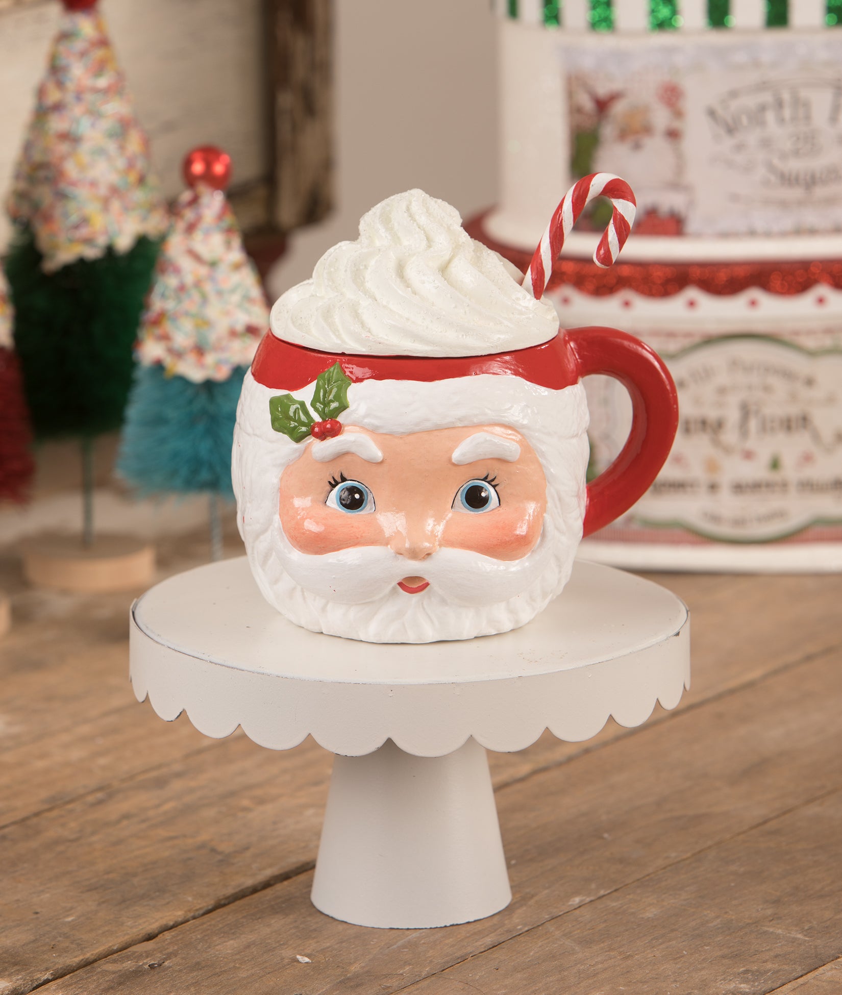 Buy in UK Bethany Lowe TF1239 Sweet Tidings Santa Head Mug Container