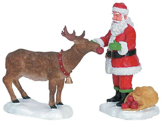 Shop now in UK Lemax Village 62226 Reindeer Treats, Set Of 2 62226