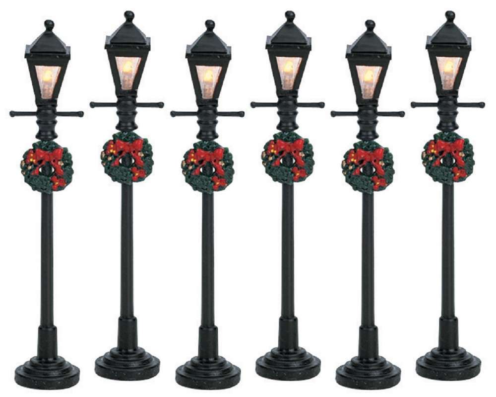 Shop now in UK Lemax Gas Lantern Street Lamp, Set Of 6, B/O (4.5V) 64499 Lemax General