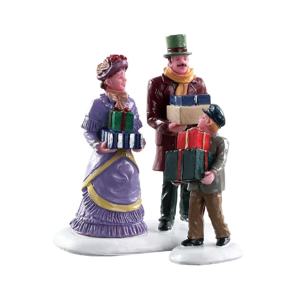 Shop now in UK Lemax Walking Family Set Of 2 82605 Lemax Figurines