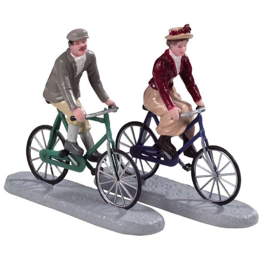 Shop now in UK Lemax Bike Ride Date Set Of 2 92763 Lemax Figurines