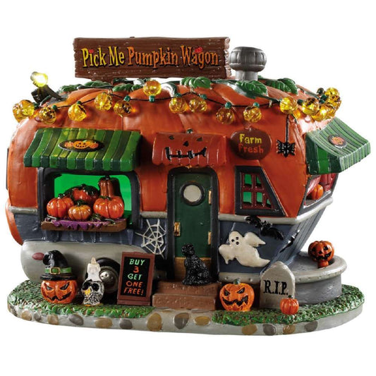 Shop now in UK Lemax Pick Me Pumpkin Wagon, B/O (4.5V) 95444 Lemax Spooky Town