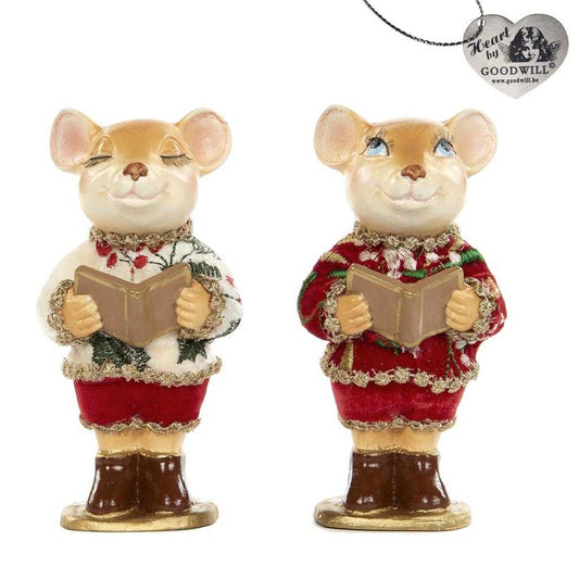 Shop now in UK Goodwill Belgium Holly Santa Choir Mouse 2 Assorted B 94415