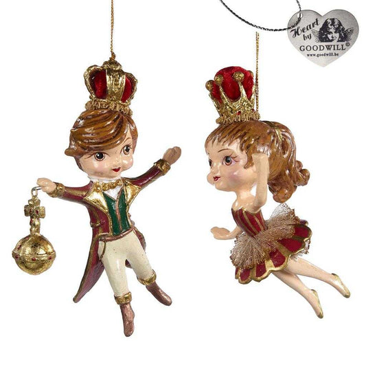 Shop now in UK Goodwill Belgium Prince Princess Ornament 2 Assorted B 95108