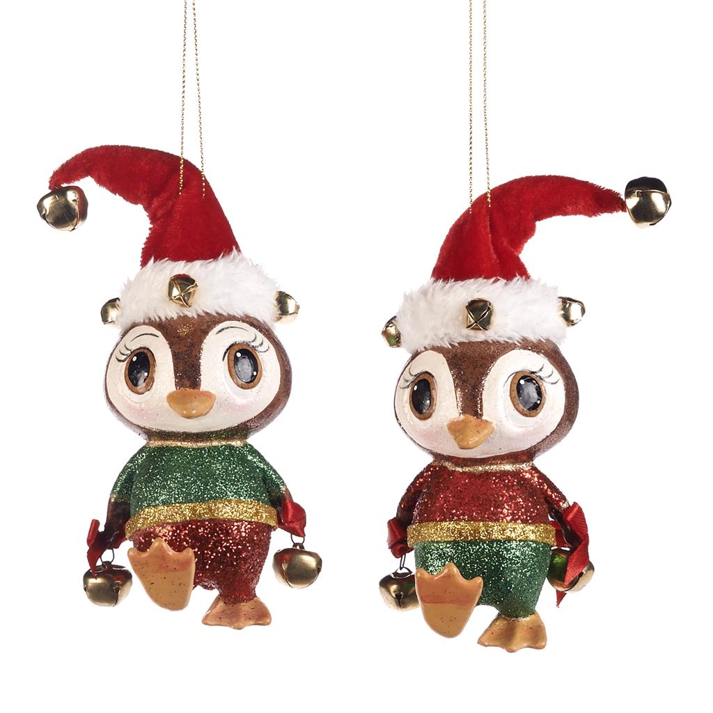 Shop now in UK Jingle Penguin Ornament 2 Assorted B 97450