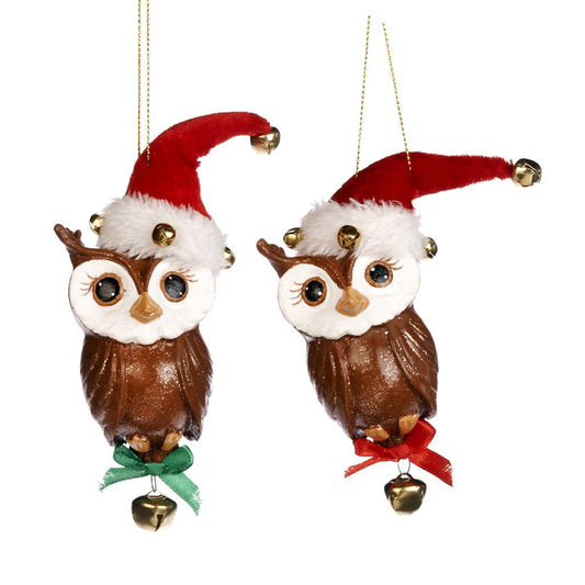 Shop now in UK Jingle Owl Ornament 2 Assorted B 97467