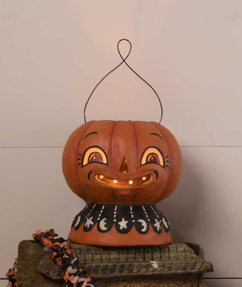 Shop now in UK Bethany Lowe JP0385 - Magic Pumpkinny Lantern Paper Mache