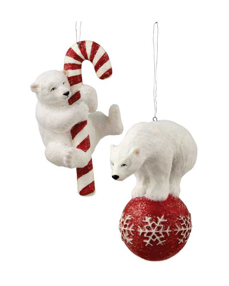 Shop now in UK TD5062 Bethany Lowe  Polar Bear Fun Ornament 2 Assorted