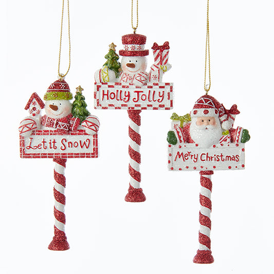 Shop now in UK Kurt S. Adler NYC C6762 Resin Santa/Snowman Ornament 3 Assorted
