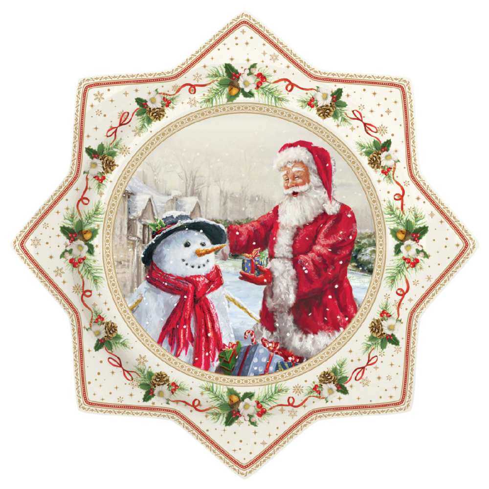 Shop now in UK Christmas Tableware: Cake serving plate in porcelain