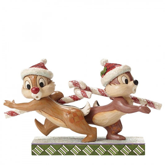 Shop now in UK Jim Shore Candy Cane Caper Chip and Dale Figurine 4051975