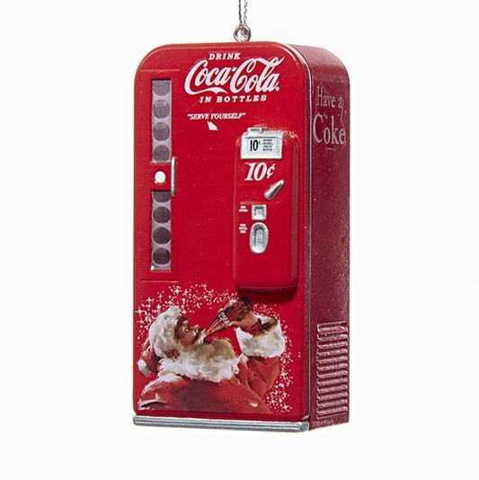 Shop now in UK Kurt Adler NYC CC1162 Coca-Cola Vintage Vending Machine With Santa Ornament