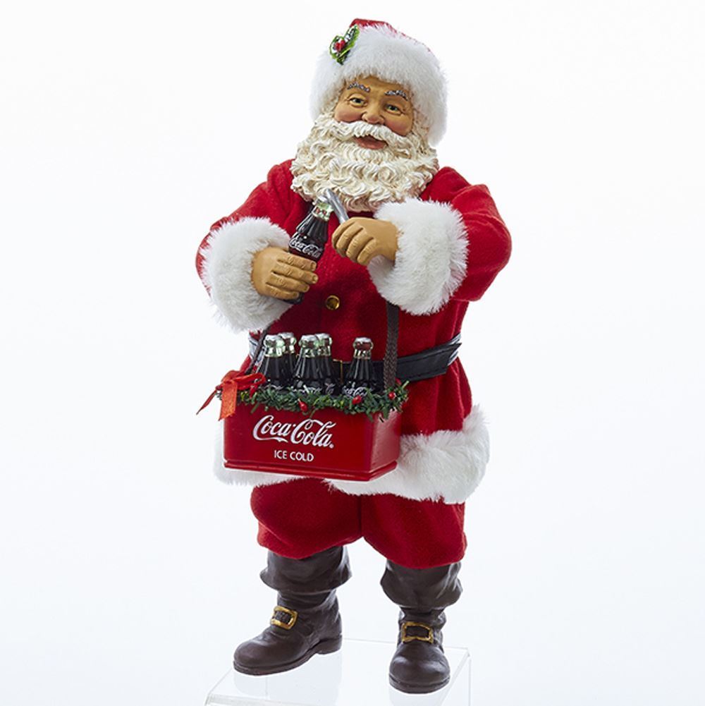 Shop now in UK Kurt Adler NYC CC5161 Fabriché Santa Opening A Coca-Cola