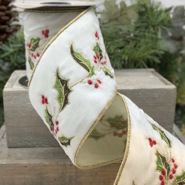 Shop now in UK D. Stevens Holly Embroidery Ribbon