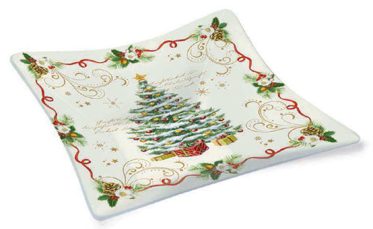 Shop now in UK Christmas Tableware: Fine quality glass bowl in gift box