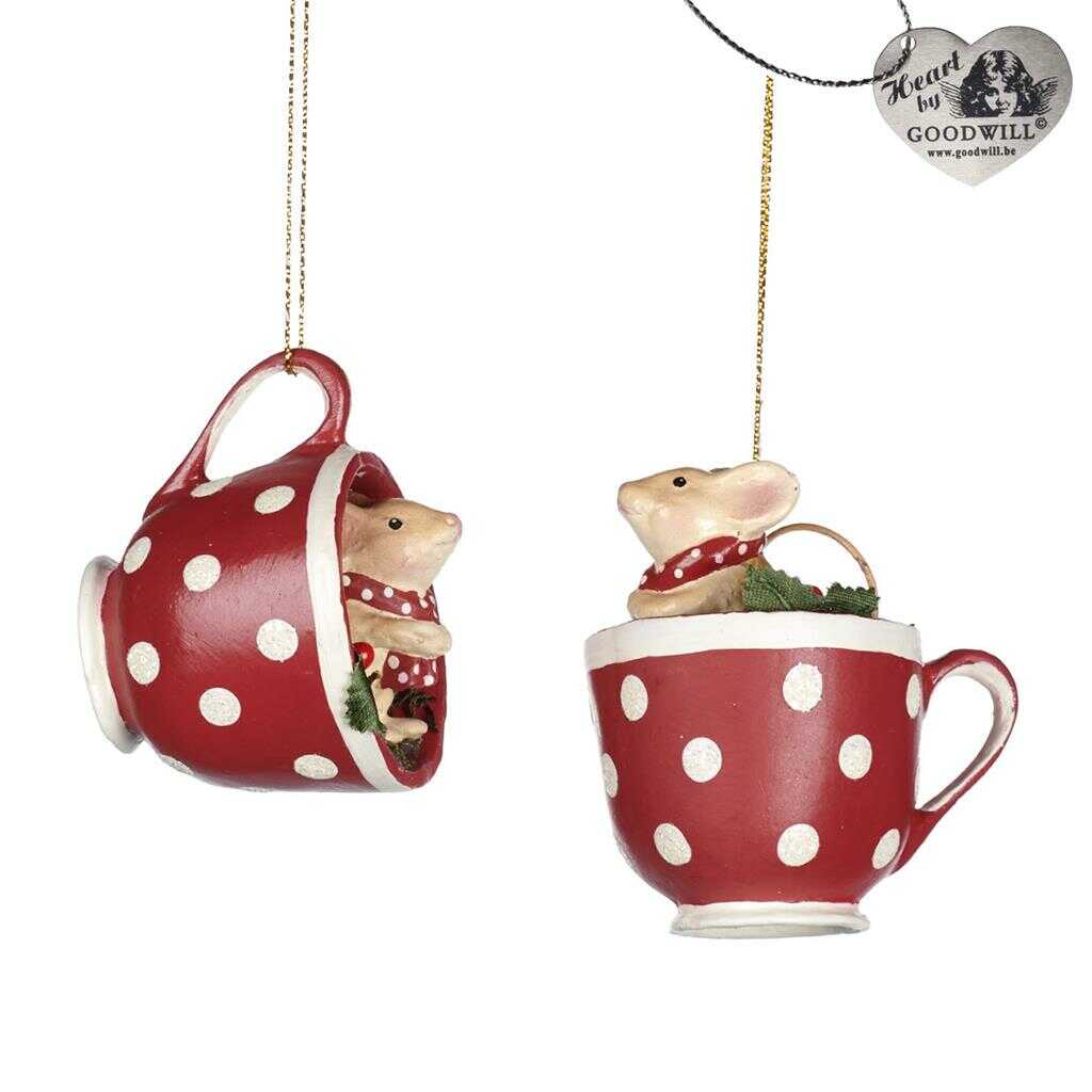 Shop now in UK Goodill Belgium 2020 B 93151 Woodland Tea Party Mouse In Dotted Cup 2 Assorted