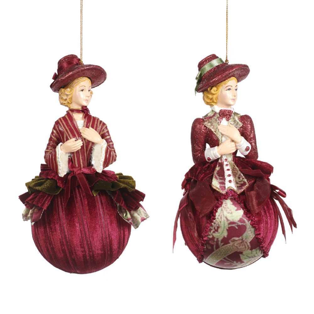 Shop now in UK Goodwill Belgium B 92103 Xmas Victorian Lady on Ball 2 Assorted
